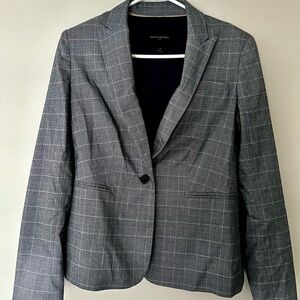 BANANA REPUBLIC CLASSIC-FIT SHINE PLAID BLAZER FULL 3 PIECE SUIT